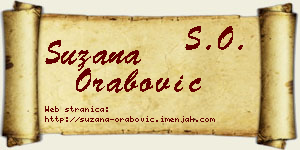 Suzana Orabović vizit kartica